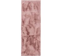 Benuta Alfombra de piel rosa 80x240