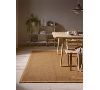 benuta Alfombra de sisal Pure Greta - 100% sisal - Rectangular & en estilo: cenefa lisa, Natural Living, Scandi Living - Fácil de limpiar para salón dormitorio, beige, 200 x 300 cm