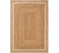Benuta Alfombra de yute blanco 160x230