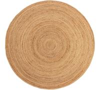 benuta Pure Alfombra Yute Jutta - Natural Redonda 160 cm - Tejido a Mano para Dormitorio, Sala de Estar y Salon - Diseño Boho - Apta para Suelos radiantes