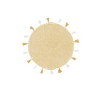 benuta alfombra infantil lavable Malu redonda - amarillo, ø 100 cm