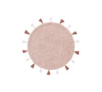 benuta Alfombra Infantil Lavable Malu Redonda - Rosa, ø 100 cm