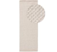 benuta Alfombra Kiah de material reciclado - Crema, 70 x 200 cm