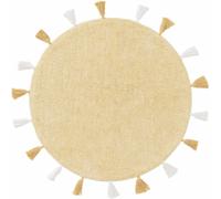 Benuta Alfombra lavable para niños amarillo ø 100 redondo