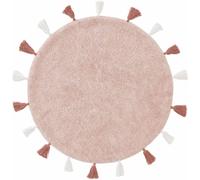 Benuta Alfombra lavable para niños rosa ø 100 redondo