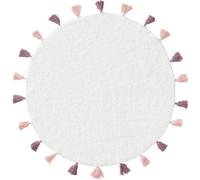 Benuta Alfombra lavable para niños rosa ø 120 redondo