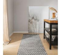 benuta Alfombra Mimpi de material reciclado - gris oscuro, 80 x 250 cm