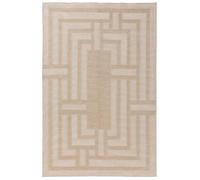 benuta Alfombra Nest Bronco - Crema 160 x 230 cm - Fibra sintética - Adecuada para exteriores - Rectangular & en estilo: Geométrica, Minimalista - Fácil de limpiar para salón dormitorio