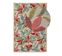 benuta Alfombra Nest Noelia - fibra sintética - apta para exteriores - rectangular y estilo: botánicos y flores, fácil de limpiar, para salón, dormitorio, multicolor, 140x200 cm