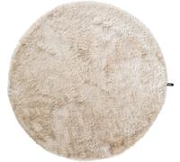 Benuta Alfombra de Pelo Largo Whisper Beige Redonda 200 cm - Alfombra Suave para Dormitorio y salón - Fácil de Limpiar - Apta para calefacción por Suelo Radiante