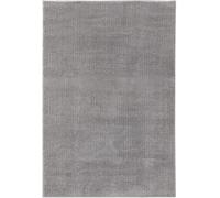 benuta Nest Soda - Alfombra de pelo largo, fibra sintética, rectangular y en estilo: lisa, bohemia, Hygge & Cozy, fácil de limpiar, para salón o dormitorio, gris, 140 x 200 cm
