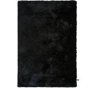Benuta Alfombra pelo largo negro 80x150