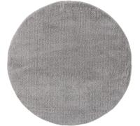 Benuta Alfombra pelo largo redonda gris ø 120 redondo