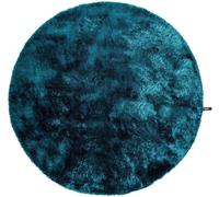 Benuta Alfombra pelo largo turquesa ø 80 redondo