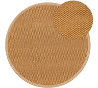 benuta Alfombra de sisal Pure Greta - Beige 150 x 150 cm redonda - 100 % sisal - Redonda & en estilo: cenefa lisa, Natural Living, Scandi Living - Fácil de limpiar para salón dormitorio