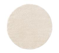benuta alfombra Shaggy redonda Soda - blanco, ø 120 cm