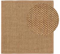 benuta Alfombra Sisal Greta Cuadrada - Crema, 150 x 150 cm