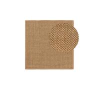 benuta Alfombra Sisal Greta Cuadrada - Crema, 150 x 150 cm