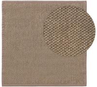 benuta Alfombra de Sisal Greta Cuadrada - Gris, 150 x 150 cm