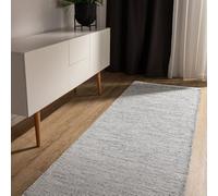 benuta Basic Alfombra Algodon Ron - Beis/Negro 80x250 cm - 100% Tejida a Mano - Estilo: Uni, Minimalista, Natural - Fácil Cuidado para Salon, Sala de Estar y Dormitorio