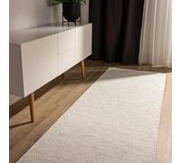 benuta Basic Alfombra Algodon Ron - Crema 70x200 cm - 100% Tejida a Mano - Estilo: Uni, Minimalista, Natural - Fácil Cuidado para Salon, Sala de Estar y Dormitorio