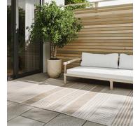 benuta Basic Alfombra Exterior Interior Kaleo - Beige 160x230 cm - Diseño Geométrico - Resistente al Clima & UV - Balcón, Terraza, Jardín, Cocina, Dormitorio, Salon & Sala de Estar - Fácil de Limpiar