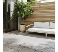 benuta Basic Alfombra Exterior Interior Lou - Blanco 200x300 cm - Resistente a la Intemperie & UV - para Balcón, Terraza, Jardín - Cocina, Dormitorio, Salon & Sala de Estar - Fácil de Limpiar