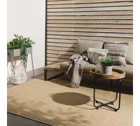 benuta Basic Alfombra Exterior Iowa - Beis 80x150 cm - Estilo Yute Boho - Resistente al Clima y UV para balcón, terraza, jardín, Cocina y Sala - Duradera y Robusta - También Apta para Interiores