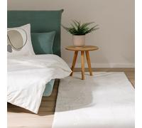 benuta Basic Alfombra Salon Furry - Crema 80x250 cm - De Piel sintética - Suave para Sala y Dormitorio - Base Antideslizante - Lavable - Compatible con calefacción bajo Suelo