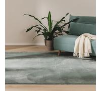 benuta Basic Alfombra Salon Furry - Verde 160x230 cm - De Piel sintética - Suave para Sala y Dormitorio - Base Antideslizante - Lavable - Compatible con calefacción bajo Suelo