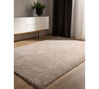 benuta Basic Alfombra Salon Pelo Largo Sohari salón - Beige 200x250 cm - Minimalista - Suave Lavable - Dormitorio, Pasillo, Comedor - Suelo Radiante