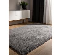 benuta Basic Alfombra Salon Pelo Largo Sohari salón - Gris 200x250 cm - Minimalista - Suave Lavable - Dormitorio, Pasillo, Comedor - Suelo Radiante
