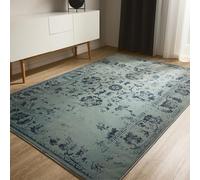 benuta Basic Alfombra Salon Suki - Turquesa 120x170 cm - Sintético - Rectangular Vintage Oriental - Fácil salón Dormitorio