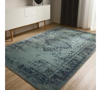 benuta Basic Alfombra Salon Suki - Turquesa 160x230 cm - Sintético - Rectangular Vintage Oriental - Fácil salón Dormitorio