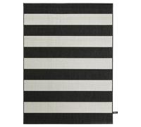 benuta Doméstico y amp; Alfombra de exterior Metro rayas rectangular - negro, 140 x 200 cm