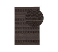 benuta Doméstico y amp; Alfombra de exterior Naoto rayas rectangular - antracita, 200 x 290 cm
