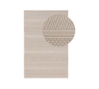 benuta Doméstico y amp; Alfombra de exterior Naoto rayas rectangular - beige, 120 x 170 cm