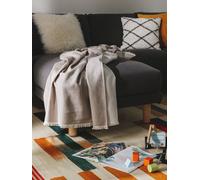 Benuta Manta de algodón taupe 130x170