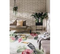 benuta Nest Alfombra Exterior Interior Artis - Multicolor 160x235 cm - Resistente para Balcón, Terraza, Jardín - Salon, Dormitorio, Cocina & Sala de Estar - Botánico, Floral, Vintage, Abstracto
