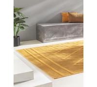 benuta Nest Alfombra Exterior Interior Bonte - Amarillo 120x170 cm - Resistente y Fácil de Limpiar - para Balcón, Terraza, Jardín - Cocina & Sala de Estar - Geométrica, Estilo Boho, Hygge Cozy