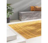 benuta Nest Alfombra Exterior Interior Bonte - Amarillo 160x230 cm - Resistente y Fácil de Limpiar - para Balcón, Terraza, Jardín - Cocina & Sala de Estar - Geométrica, Estilo Boho, Hygge Cozy