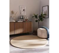 benuta Nest Alfombra Exterior Interior Sisal Sana - Crema Redonda 150 cm - Robusta para Comedor, Dormitorio, Salon & Sala de Estar - 100% Fibra Natural - Diseño Atemporal