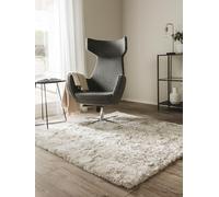 benuta Nest Alfombra Salon de Pelo Largo Whisper - Beige 60x60 cm - Suave y Acogedora para Dormitorio y Sala de Estar - Fácil de Limpiar - Apta para Suelos radiantes