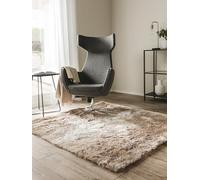 benuta Nest Alfombra Salon de Pelo Largo Whisper - Beige/Marrón Claro 150x150 cm - Suave y Acogedora para Dormitorio y Sala de Estar - Fácil de Limpiar - Apta para Suelos radiantes