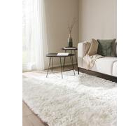 benuta Nest Alfombra Salon de Pelo Largo Whisper - Blanco 80x150 cm - Suave y Acogedora para Dormitorio y Sala de Estar - Fácil de Limpiar - Apta para Suelos radiantes