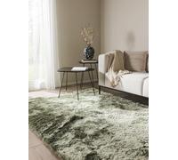 benuta Nest Alfombra Salon de Pelo Largo Whisper - Verde 160x230 cm - Suave y Acogedora para Dormitorio y Sala de Estar - Fácil de Limpiar - Apta para Suelos radiantes