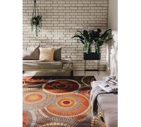 benuta Nest Artis Alfombra para Interior y Exterior - Naranja 160 x 235 cm - Resistente para balcón, terraza, jardín, Cocina y salón - Botanical, Floral, Shabby Chic, Vintage, Abstracta