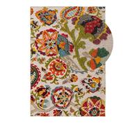 benuta Nest Noelia - Alfombra - Fibra sintética - Adecuada para exteriores - Rectangular & en estilo: Botanicals & Florals, Retro - Fácil de limpiar para salón dormitorio, multicolor, 200 x 290 cm