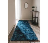 benuta Nest Whisper - Alfombra de Pelo Largo (80 x 300 cm), Color Azul