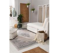 benuta Pop Alfombra Salon Laury - Gris 250x350 cm - Fibra sintética - Rectangular & Estilo: Vintage, Elegante, Retro, Abstracto para Sala de Estar, Comedor, Dormitorio, Entrada